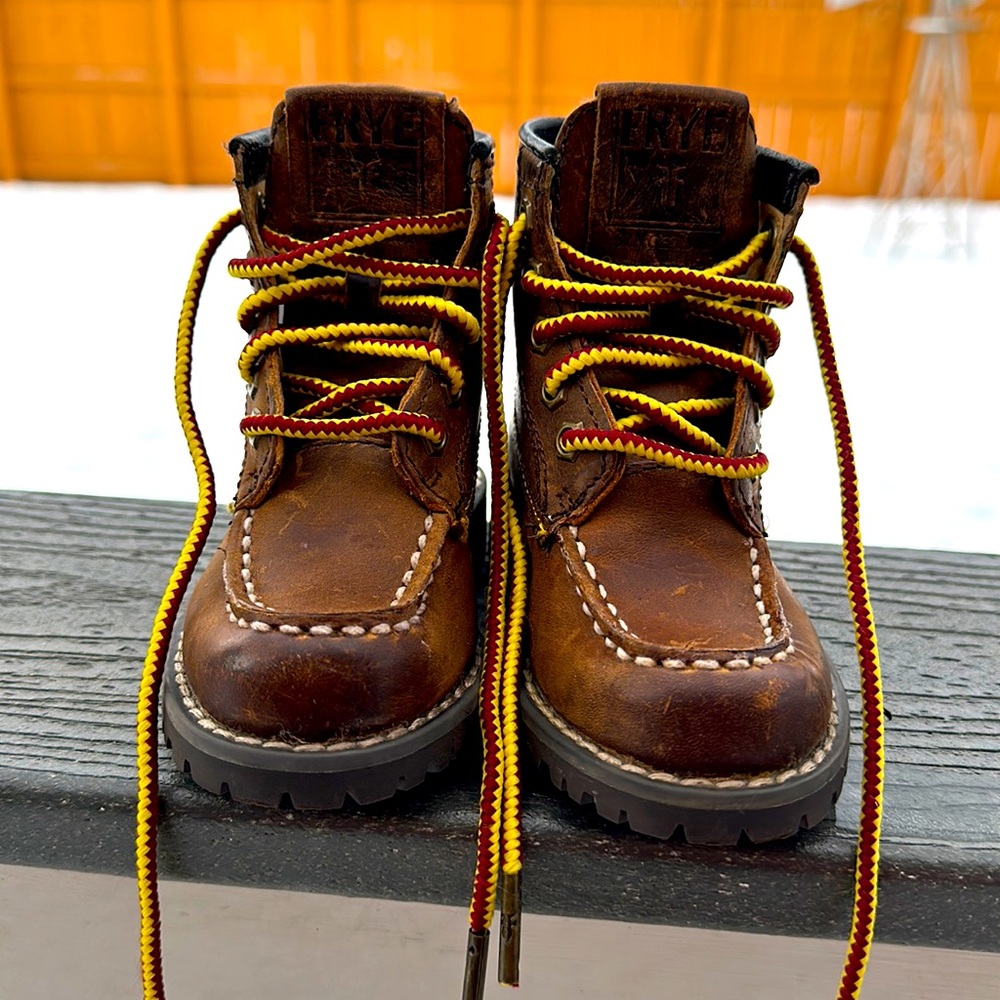 Frye Boots— kids lace up leather boots